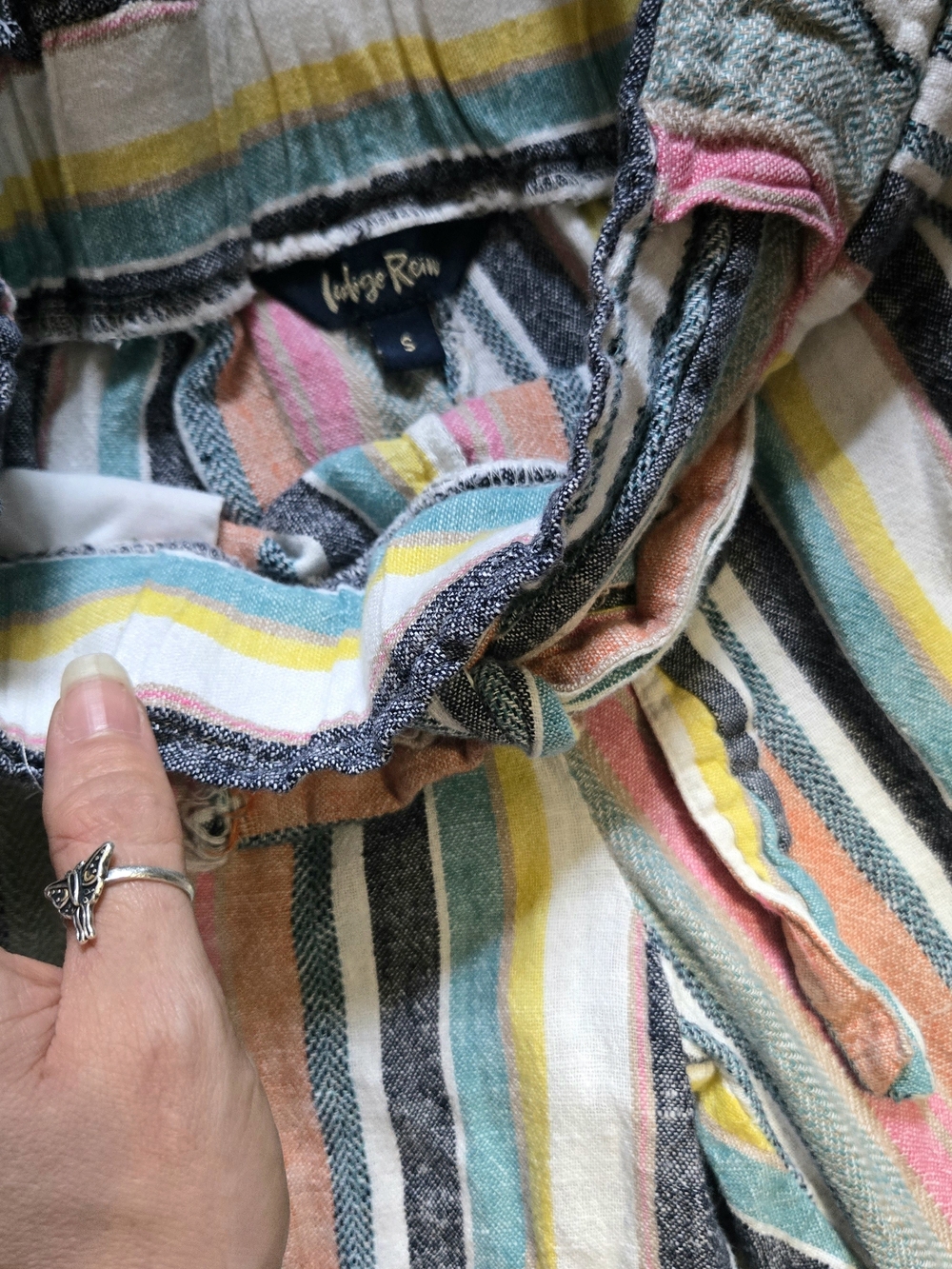 Multi-Color Stripe Drawstring Pants - Picture 2 of 3